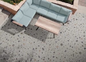 Graue Terrazzo-Fliesen 